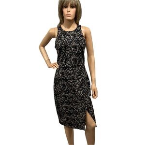 Banana Republic Sleeveless Black Floral Dress
